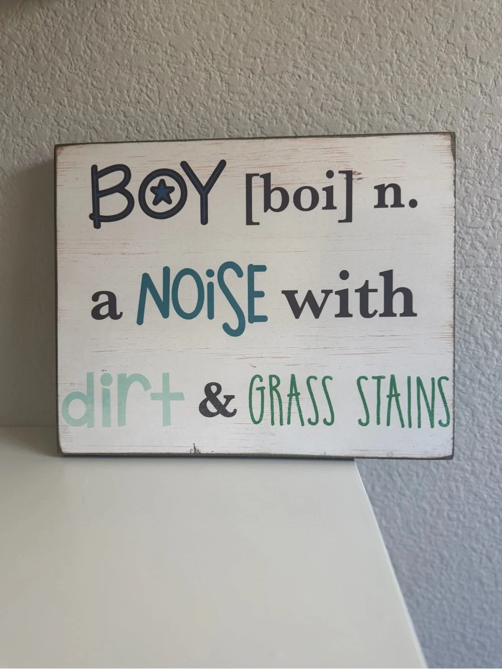 Boy definition sign decor